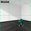 HILDA Poziomica Laserowa Laser 3D 12 linii + Statyw 160 cm