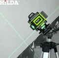 Hilda Poziomica 4D Pro 16 Linii Statyw 1.2 Metry Laser Krzyżowy Samopoziomujący Poziomica 360