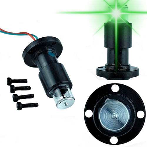 Wymienny zielony laser HILDA 3D 4D 532 nm na 4 śruby
