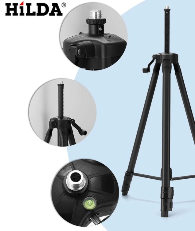 Statyw 160 cm Tripod Trójnóg Lasera Poziomicy Hilda Mocny