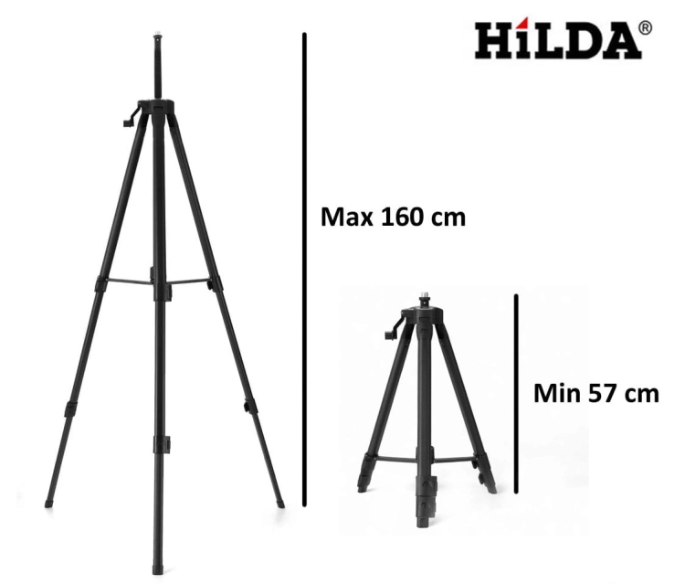 Statyw 160 cm 1.6 m Tripod Trójnóg Lasera Poziomicy Hilda Mocny