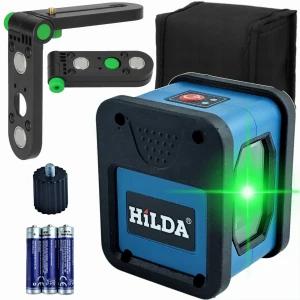HILDA Poziomica Laserowa  Laser Krzyżowy Mały 2D Samopoziomująca Uchwyt