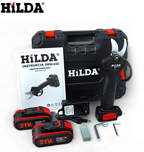 Sekator Nożyce Akumulatorowe Elektryczne HILDA HD-P1 21V 2 Aku 30 mm