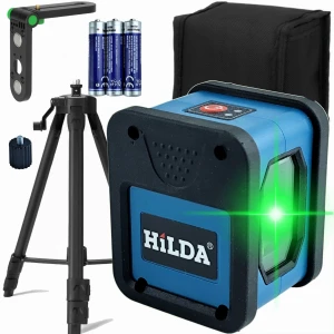 HILDA Poziomica Laserowa  Laser Krzyżowy Samopoziomująca Uchwyt Statyw 1M