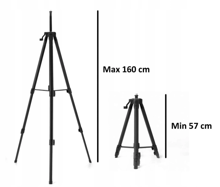 Hilda Poziomica 4D Statyw 1,2 M Laser Krzyżowy 360 2 Aku Blokada Wahadła