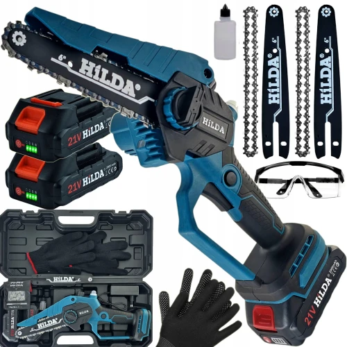HILDA PIŁA ŁAŃCUCHOWA AKUMULATOROWA PILARKA 2x AKU BEZSZCZOTKOWA WALIZKA