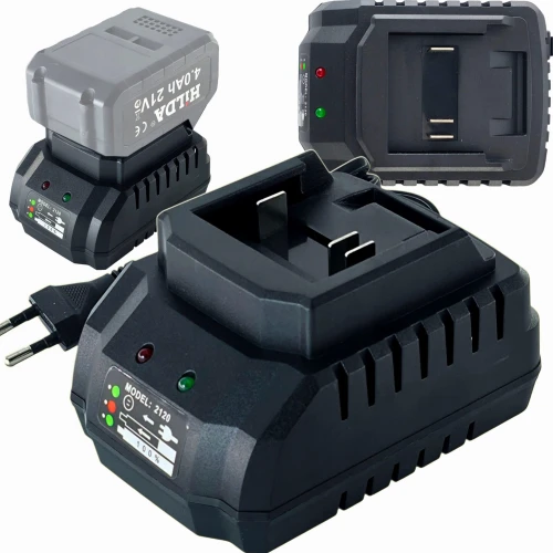 SZYBKA ŁADOWARKA PIŁY SEKATORA WIERTARKI FAST CHARGER HILDA 21V 2A 42W LED