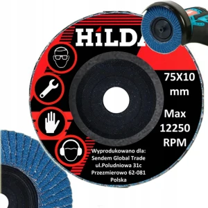 TARCZA DO SZLIFOWANIA METALU DREWNA RDZY LISTKOWA LAMELKA P80 75 X 10 MM