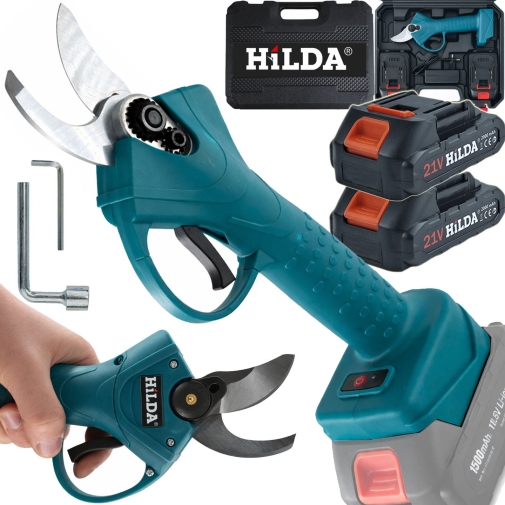 Hilda Sekator Nożyce Akumulatorowe Elektryczne 2 Aku 1500 mAh 30 Mm