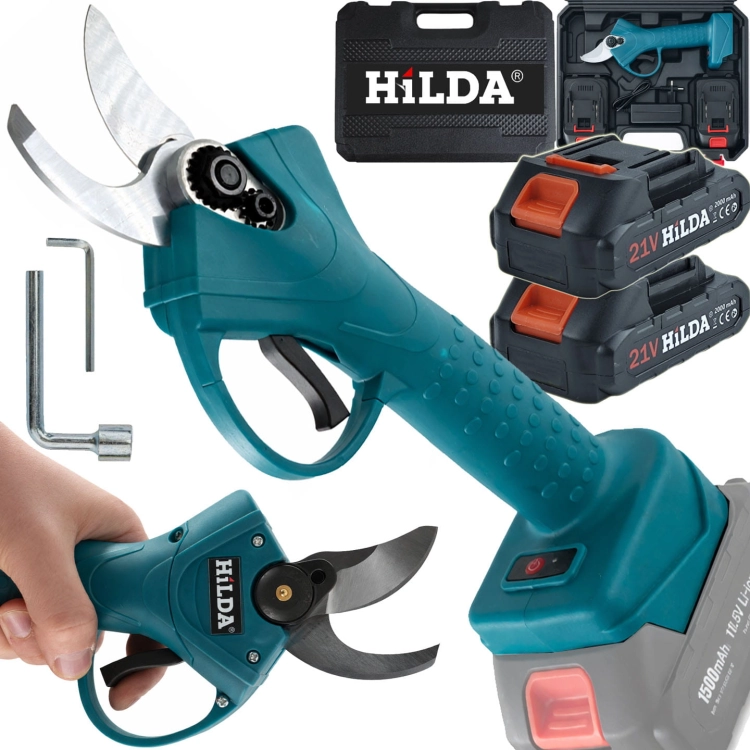 Hilda Sekator Nożyce Akumulatorowe Elektryczne 2 Aku 1500 mAh 30 Mm