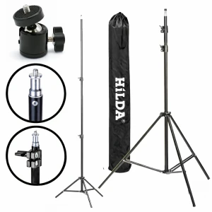 Statyw Tripod 2 Metry Trójnóg Lasera Poziomicy 2M Hilda Mocny Głowica Obrotowa 1/4