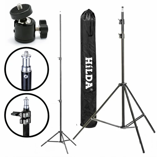 Statyw Tripod 2 Metry Trójnóg Lasera Poziomicy 2M Hilda Mocny Głowica Obrotowa 1/4