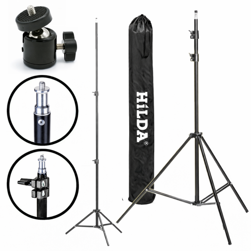 Statyw Tripod 2 Metry Trójnóg Lasera Poziomicy 2M Hilda Mocny Głowica Obrotowa 1/4