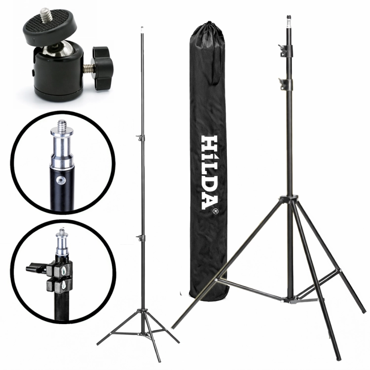 Statyw Tripod 2 Metry Trójnóg Lasera Poziomicy 2M Hilda Mocny Głowica Obrotowa 1/4