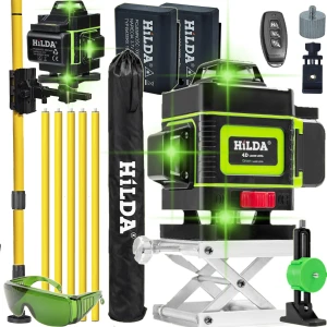 HILDA POZIOMICA 4D LASER KRZYŻOWY 360 TYCZKA 4.2 M 2 AKU 
