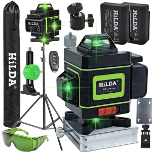  Hilda Poziomica 4D 16 Linii Statyw 2 Metry  Laser Krzyżowy Samopoziomujący 360 Statyw 2,2 m 