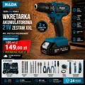 HILDA Wiertarka Wkrętarka Zakrętarka Akumulatorowa 2Ah 21V 2x Aku + Bity