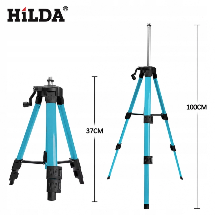 STATYW TRIPOD TRÓJNÓG LASERA KRZYŻOWY POZIOMICY LASEROWEJ HILDA MOCNY 1 M