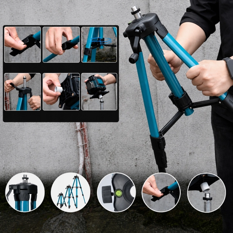 STATYW TRIPOD TRÓJNÓG LASERA KRZYŻOWY POZIOMICY LASEROWEJ HILDA MOCNY 1 M