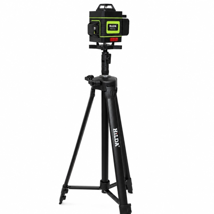 Hilda Poziomica 4D Pro 16 Linii Statyw 1,6 Metra Laser Krzyżowy Samopoziomujący Poziomica 360