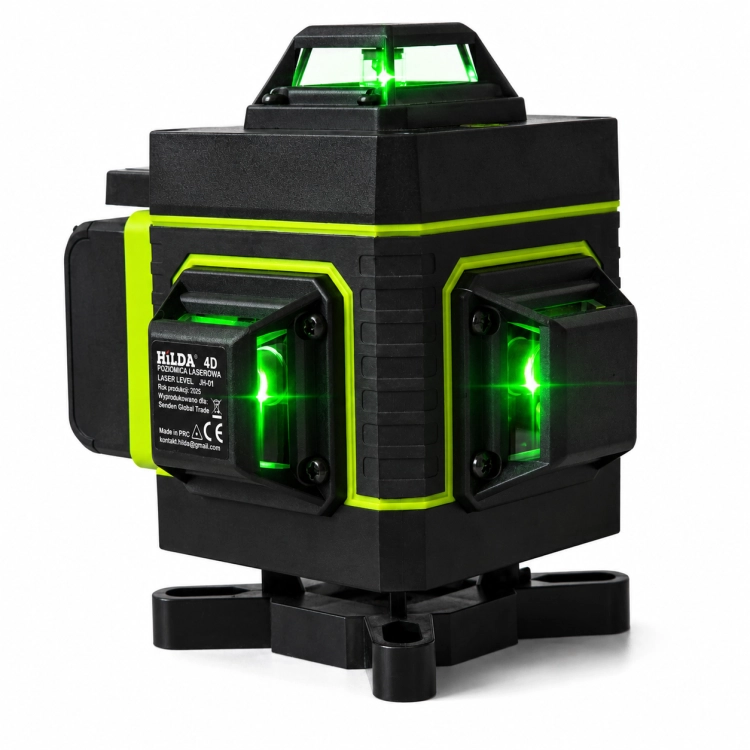 POZIOMICA LASEROWA 360 PŁASZCZYZNOWA HILDA 4D LASER KRZYŻOWY STATYW 290 CM