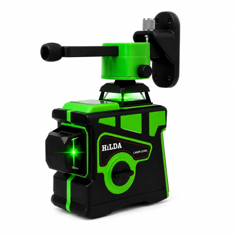 Hilda Poziomica 3D 12 Lini Laser Krzyżowy Samopoziomujący Statyw 2m