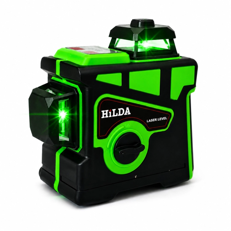 POZIOMICA LASEROWA LASER HILDA 3D 12 LINII PRO LASER KRZYŻOWY TYCZKA 290 cm