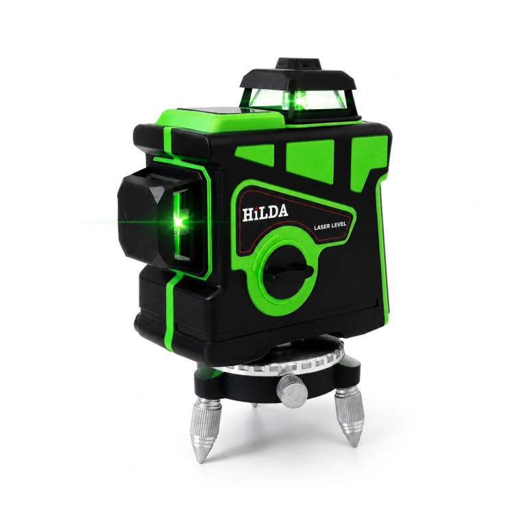 POZIOMICA LASEROWA LASER HILDA 3D 12 LINII PRO LASER KRZYŻOWY TYCZKA 290 cm