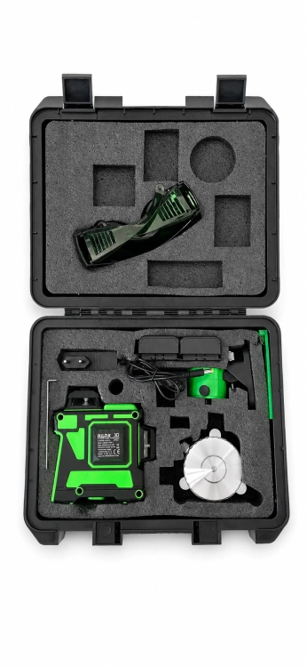 POZIOMICA LASEROWA LASER HILDA 3D 12 LINII PRO LASER KRZYŻOWY TYCZKA 290 cm