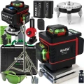 Hilda Poziomica 4D Statyw 2 Metry Laser Krzyżowy 360 2 Aku Blokada Wahadła