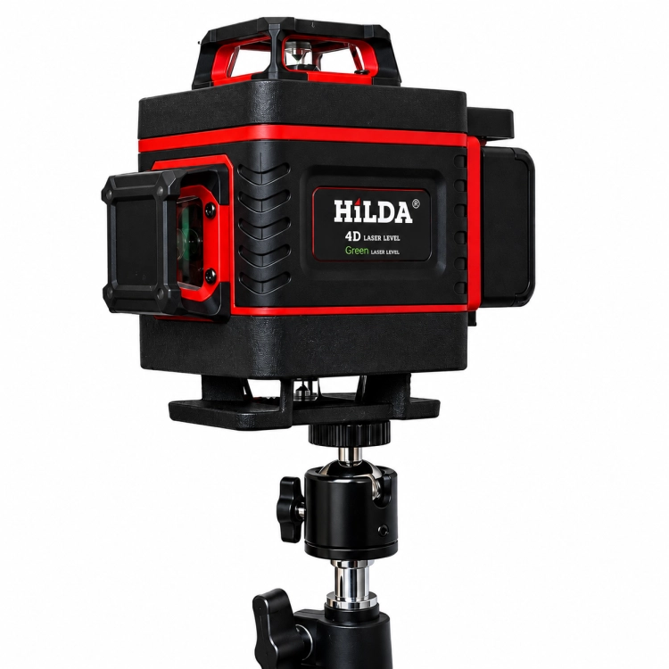 Hilda Poziomica 4D 360 Laserowa Laser Krzyżowy 2 Aku Tarcza Blokada Wahadła