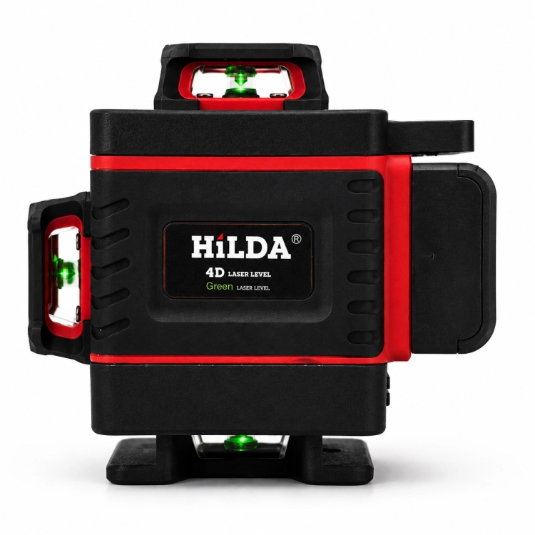 Hilda Poziomica 4D 360 Laserowa Laser Krzyżowy 2 Aku Tarcza Blokada Wahadła
