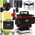 4D MAX + Tyczka 4,2 m HILDA Poziomica Laserowa 360° 16 Linii Laser Krzyżowy
