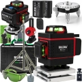 4D MAX + Statyw 2 m HILDA Poziomica Laserowa 16 Linii Laser Krzyżowy 360° 2 Akumulatory Blokada Wahadła