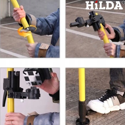 4D PRO + Tyczka 4.2 m HILDA Poziomica Laserowa 16 Linii Laser Krzyżowy 360°