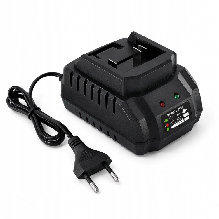 SZYBKA ŁADOWARKA + AKUMULATOR 21V 2Ah FAST CHARGER 2A 42W LED HILDA