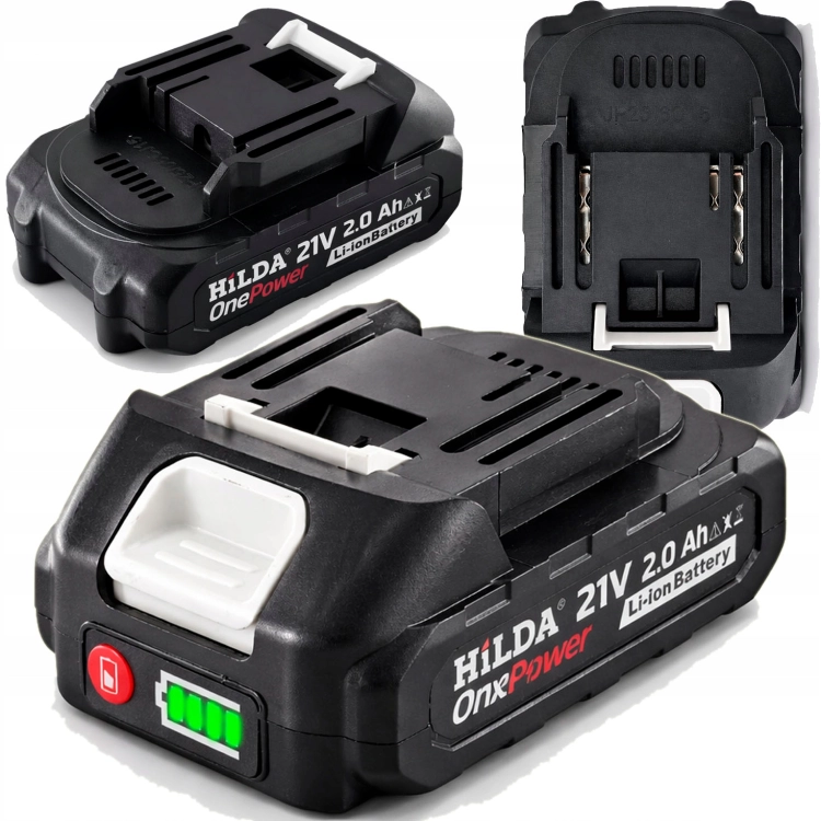 SZYBKA ŁADOWARKA + AKUMULATOR 21V 2Ah FAST CHARGER 2A 42W LED HILDA