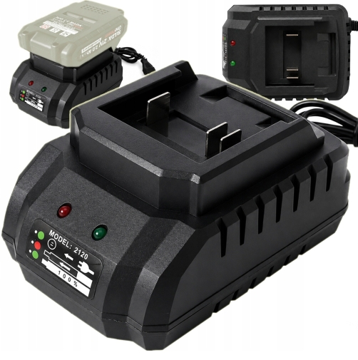 SZYBKA ŁADOWARKA PIŁY SEKATORA WIERTARKI FAST CHARGER HILDA 21V 2A 42W LED