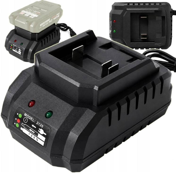 SZYBKA ŁADOWARKA PIŁY SEKATORA WIERTARKI FAST CHARGER HILDA 21V 2A 42W LED