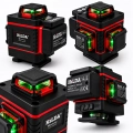 4D MAX + Statyw 4 m HILDA Poziomica Laserowa 16 Linii Laser Krzyżowy 360°