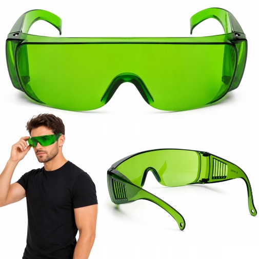 OKULARY OCHRONNE GOGLE DO POZIOMICY LASEROWEJ HILDA - ZIELONY LASER 532 NM