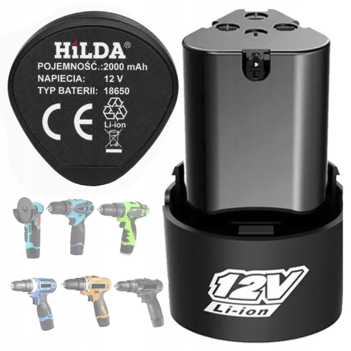 AKUMULATOR DO MINI SZLIFIERKI KĄTOWEJ WIERTARKI HILDA 2000 MAH