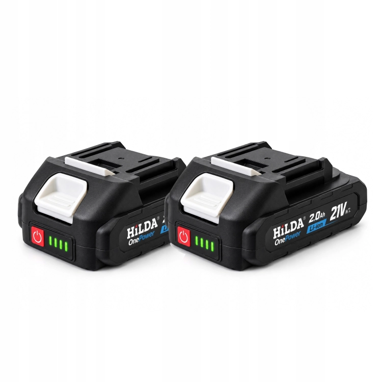 WKRĘTARKA AKUMULATOROWA WIERTARKA 2 Ah 21V 2 X AKU UDAROWA HILDA 13 MM BITY